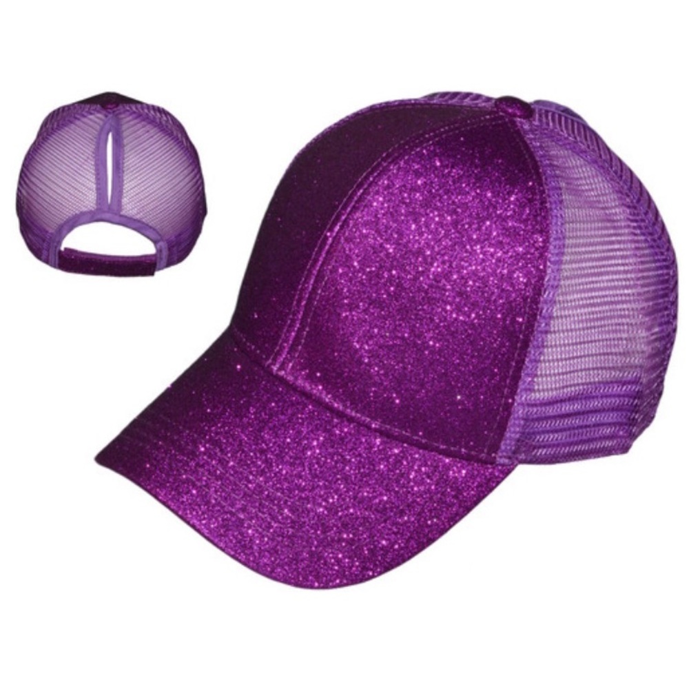 🍭PURPLE GLITTER - Pony hat